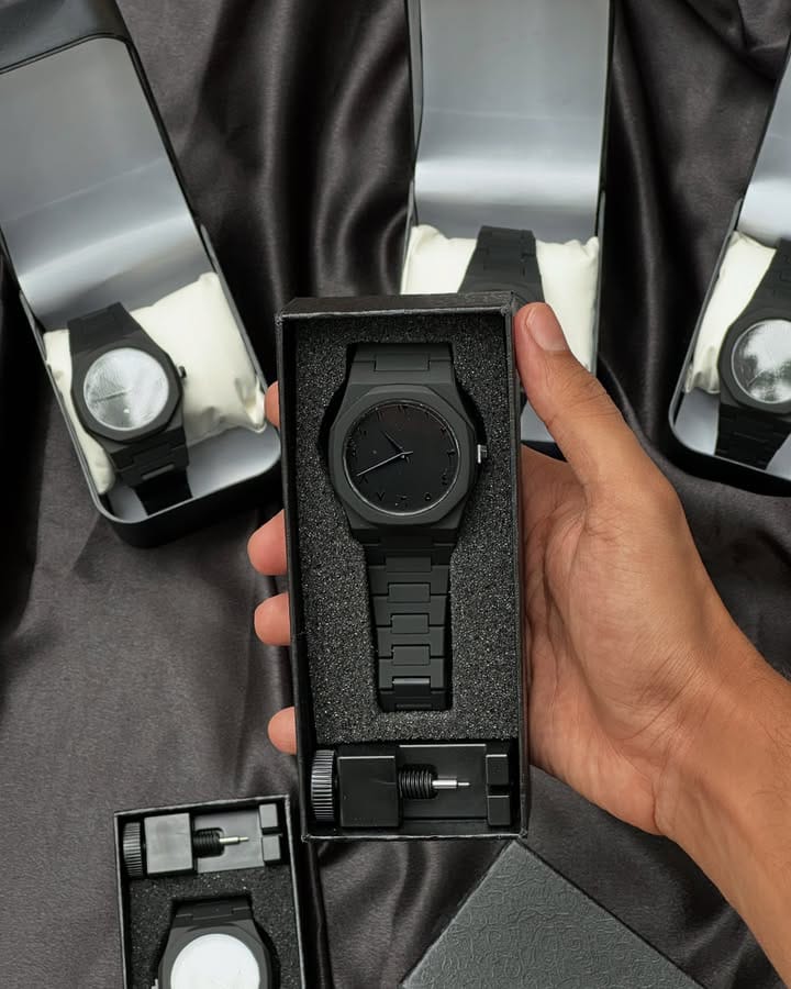 Stealth Black Arabic Dial Watch