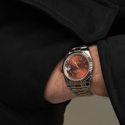 Two-Tone Arabic Dial Watch – Sophisticated & Striking